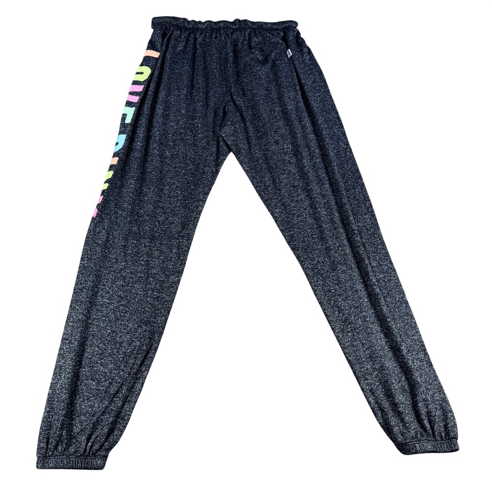PINK Women Joggers Love Pink Graphic M Gray Viscose Blend Sleepwear